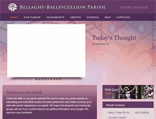Tablet Screenshot of bellaghyparish.com